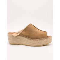Schuhe Damen Leinen-Pantoletten mit gefloch Viguera  Beige