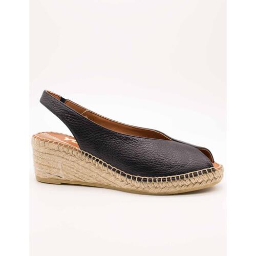 Schuhe Damen Leinen-Pantoletten mit gefloch Viguera  Blau