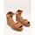 Schuhe Damen Leinen-Pantoletten mit gefloch Viguera  Braun