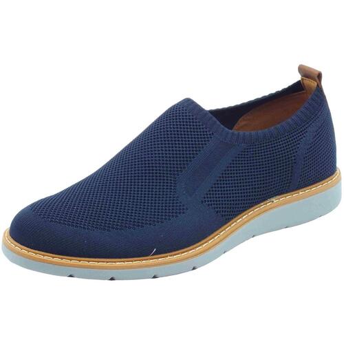 Schuhe Herren Slipper IgI&CO 7608011 Tessuto Blau