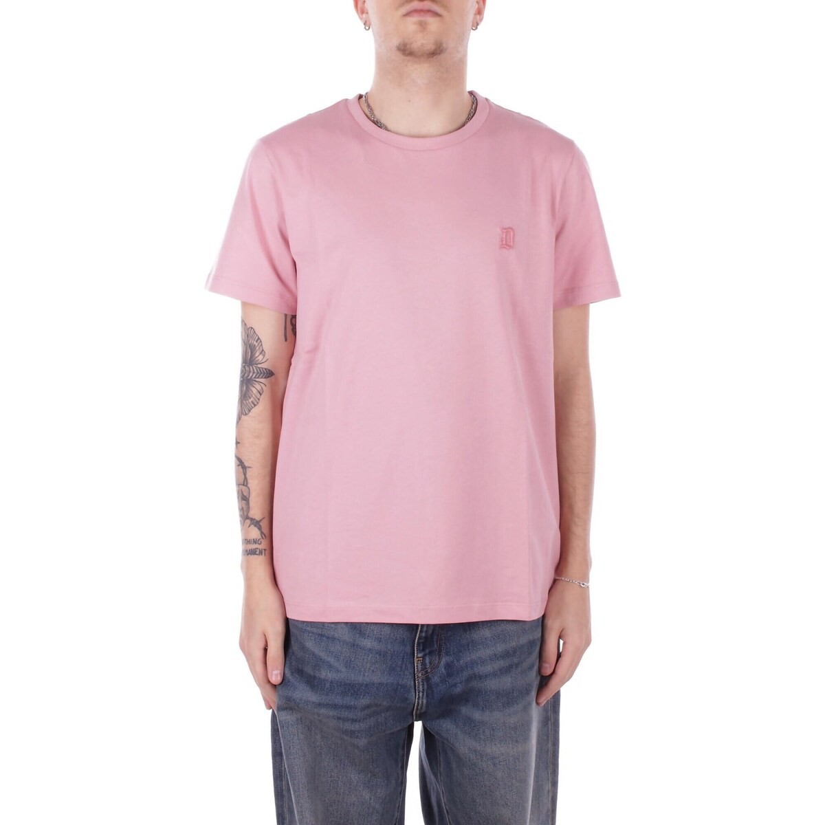 Kleidung Herren T-Shirts Dondup US198JF0309UFS6 Rosa