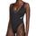 Kleidung Damen Badeanzug Nike NESSC254-001 Schwarz