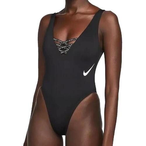 Kleidung Damen Badeanzug Nike NESSC254-001 Schwarz