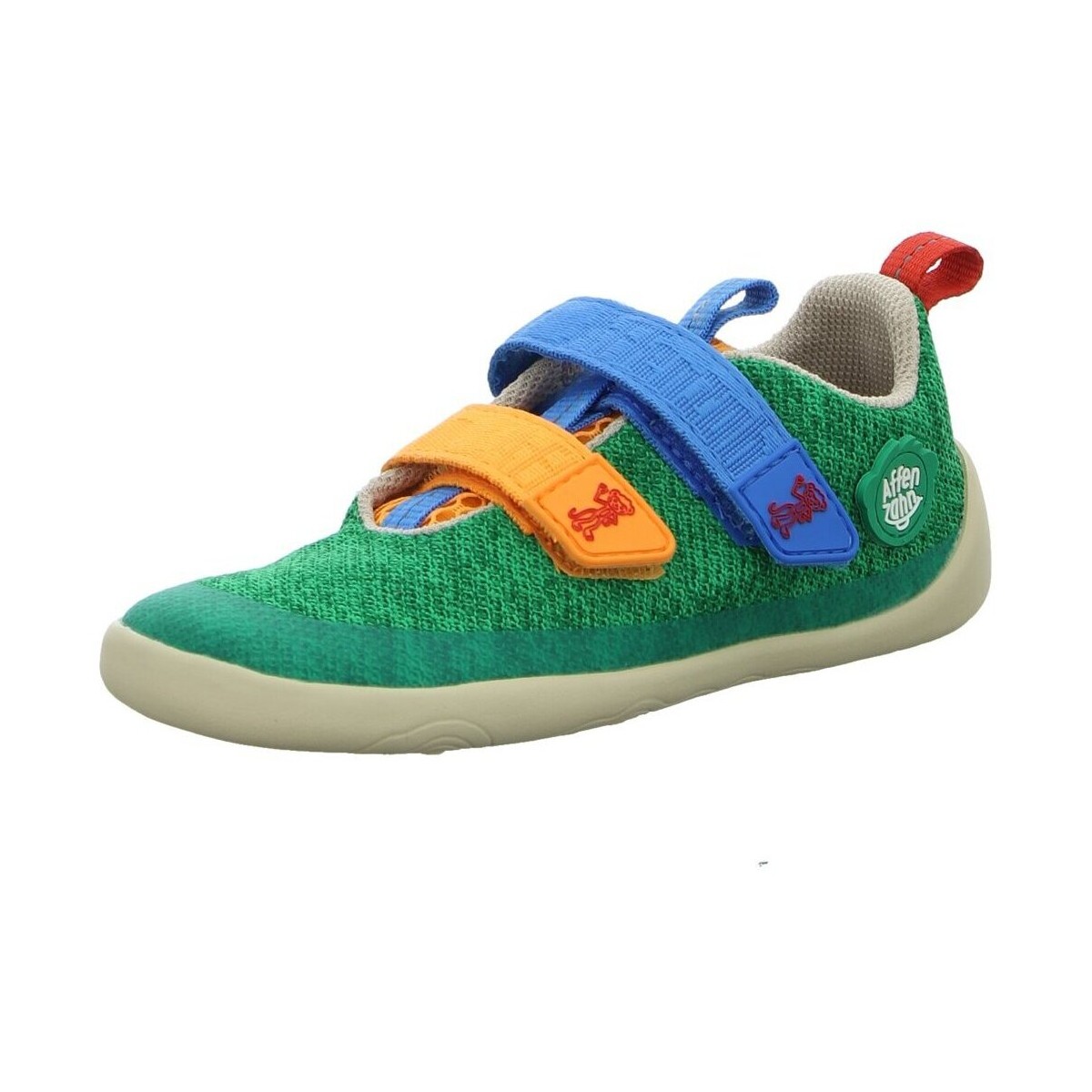 Schuhe Jungen Derby-Schuhe & Richelieu Affenzahn Klettschuhe 10 Jahre -Knit Happy 00397-20016- Grün