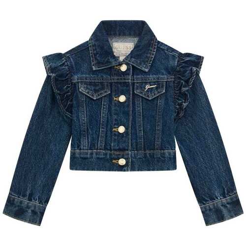 Kleidung Mädchen Jeansjacken Guess K5RL00D5D90 Blau