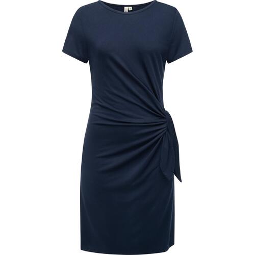 Kleidung Damen Kleider Ragwear Shirtkleid Knotta Blau