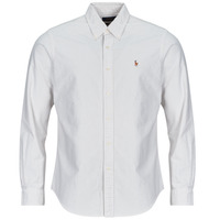 Kleidung Herren Langärmelige Hemden Polo Ralph Lauren CHEMISE COUPE DROITE EN OXFORD Beige / Weiss / Rot / weiss / blau / Beige / Weiss