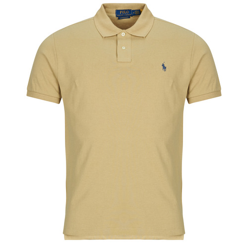 Kleidung Herren Polohemden Polo Ralph Lauren POLO AJUSTE DROIT EN COTON BASIC MESH Beige / Rot / weiss / blau / Beige