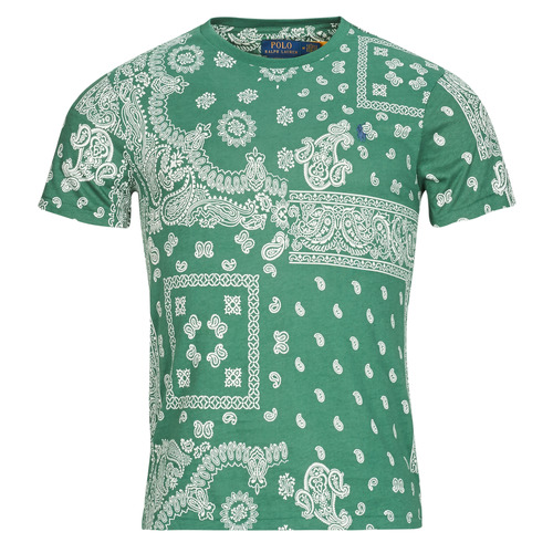 Kleidung Herren T-Shirts Polo Ralph Lauren TSHIRT IMPRIME BANDANA Kaki / Beige / Patchwork / Verwaschen