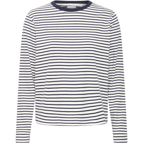 Kleidung Damen T-Shirts Ichi T-shirt ample manches longues femme  Mira LS3 Weiss