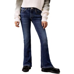 Kleidung Mädchen Flare Jeans/Bootcut Calvin Klein Jeans Mr Flare Dunkelblaue Denimjeans Blau