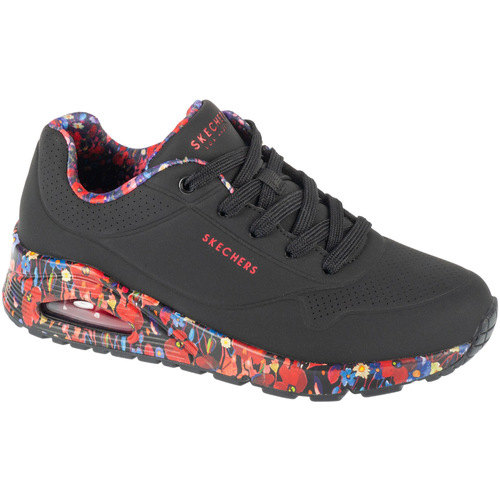 Schuhe Damen Sneaker Low Skechers Uno - Majestic Garden Schwarz