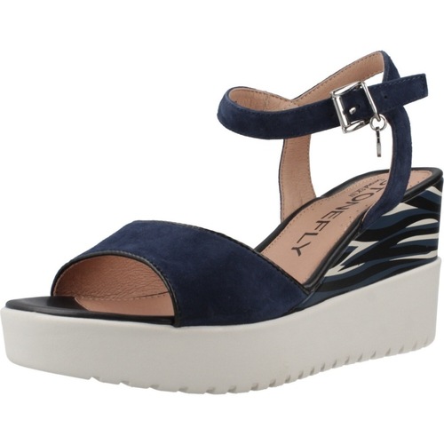 Schuhe Damen Sandalen / Sandaletten Stonefly ELY 11 NAPPA/GOAT SUEDE Blau