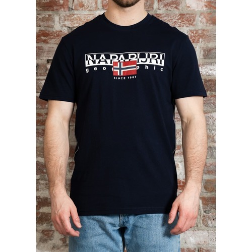 Kleidung Herren T-Shirts & Poloshirts Napapijri S aylmer - blu marine Blau