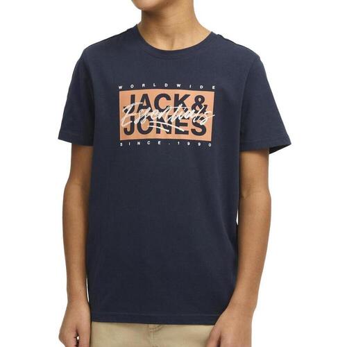 Kleidung Jungen T-Shirts & Poloshirts Jack & Jones 12269876 Blau