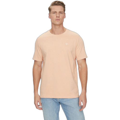 Kleidung Herren T-Shirts Guess T-shirt col rond avec patch Rosa