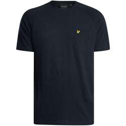 Kleidung Herren T-Shirts Lyle & Scott Raglan-T-Shirt aus Leinenmischung Blau
