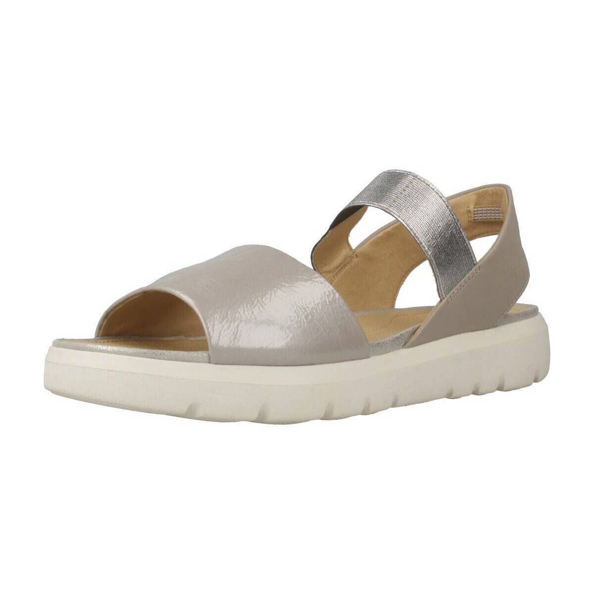Schuhe Damen Sandalen / Sandaletten Geox D AMALITHA Grau