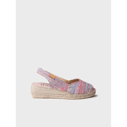 Schuhe Damen Leinen-Pantoletten mit gefloch Toni Pons BERI-RG Multicolor