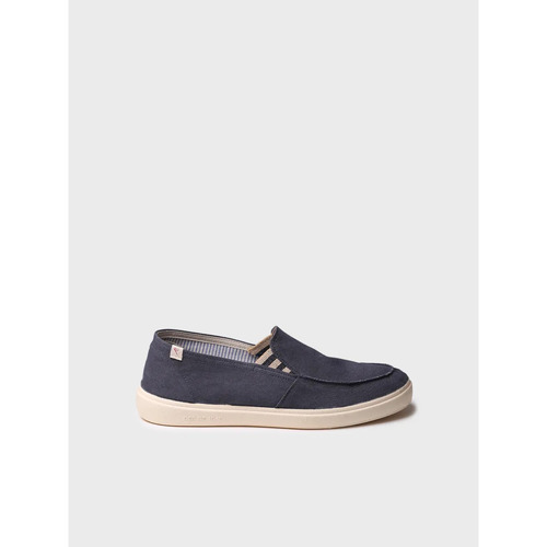 Schuhe Herren Leinen-Pantoletten mit gefloch Toni Pons ILARI Blau