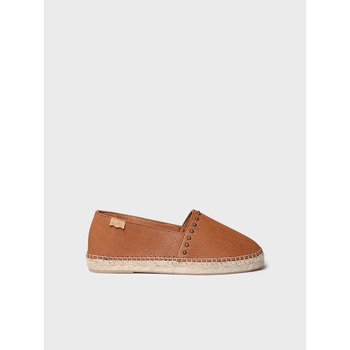 Schuhe Damen Leinen-Pantoletten mit gefloch Toni Pons MALTA Braun