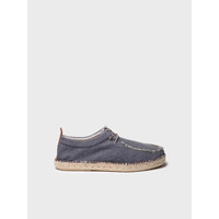 Schuhe Herren Leinen-Pantoletten mit gefloch Toni Pons OSCAR Blau