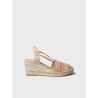 Schuhe Damen Leinen-Pantoletten mit gefloch Toni Pons SARA-RS Braun