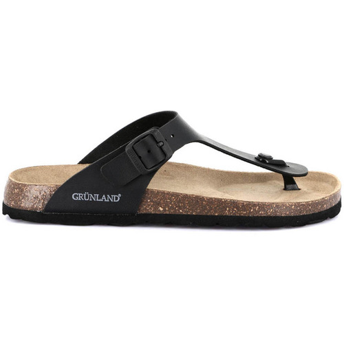 Schuhe Herren Sandalen / Sandaletten Grunland Bobo infradito in sughero Schwarz