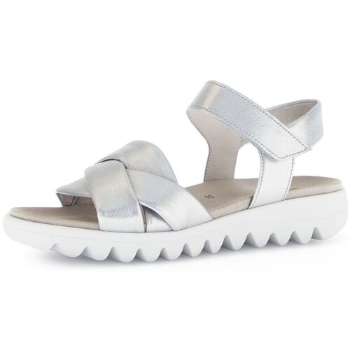 Schuhe Damen Sandalen / Sandaletten Gabor Sandaletten 64.812.61 61 Silbern