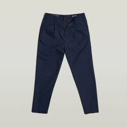Kleidung Herren Hosen G-Star Raw D24543-D967 PLEATED CHINO-C742 SALUTE Blau