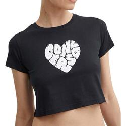 Kleidung Damen T-Shirts & Poloshirts Converse 10026369-A03 Schwarz