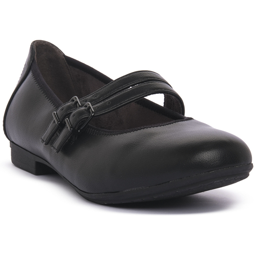 Schuhe Damen Ballerinas Jana NERO NAPPA Schwarz