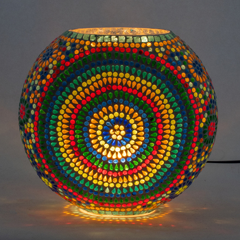 Home Tischlampen Signes Grimalt Mosaik-Tischlampe Multicolor
