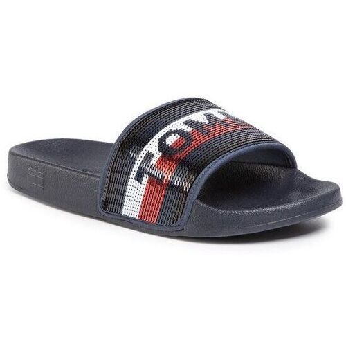 Schuhe Damen Pantoffel Tommy Hilfiger FW0FW04802-BLUE 