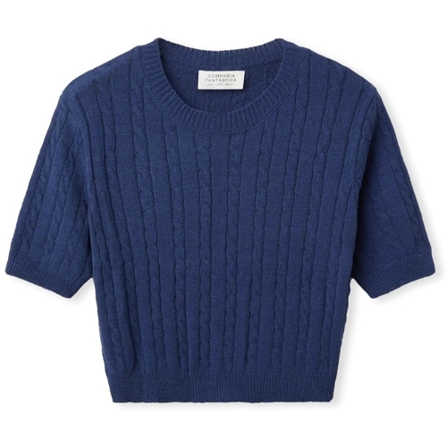 Kleidung Damen Pullover Compania Fantastica COMPAÑIA FANTÁSTICA Knit 10319 - Navy Blue Blau