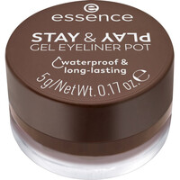 Beauty Damen Eyeliner Essence Eyeliner Gel Pot Stay & Play - 02 Brown Braun