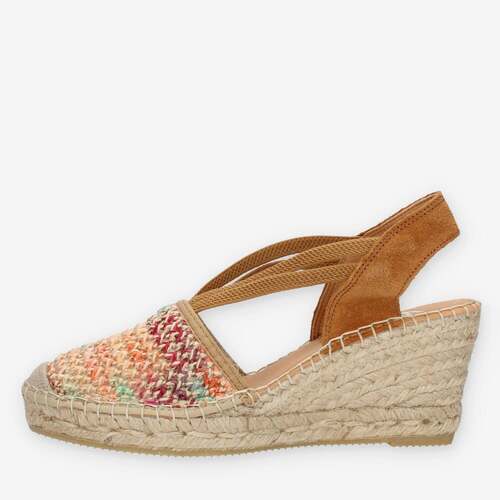 Schuhe Damen Leinen-Pantoletten mit gefloch Vidorreta 18400-MULTICOLORE Multicolor