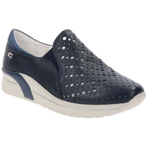 Schuhe Damen Slipper Valleverde VV-36397 Blau
