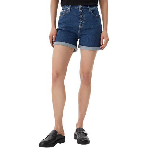 Kleidung Damen Shorts / Bermudas Calvin Klein Jeans MOM SHORT J20J225512 Blau