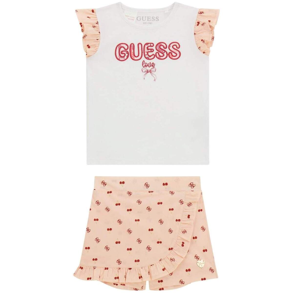 Kleidung Mädchen Anzüge Guess K5GG00K6YW4 Weiss
