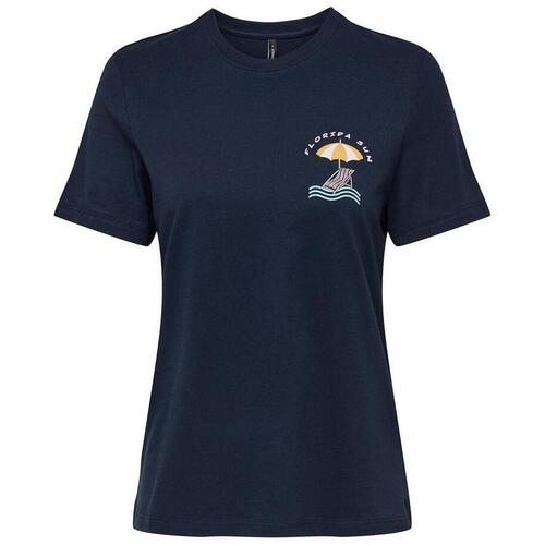 Kleidung Damen T-Shirts & Poloshirts Only 15343677-NBZ Blau