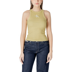 Kleidung Damen Tops Calvin Klein Jeans MONOLOGO RIB TANK J20J225301 Gelb
