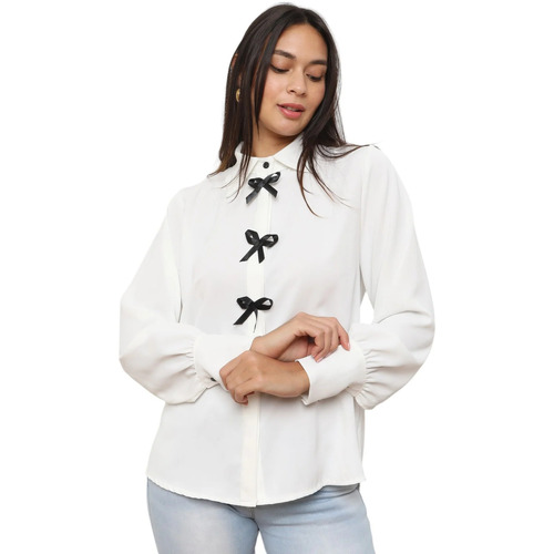 Kleidung Damen Hemden La Modeuse 74068_P175133 Weiss