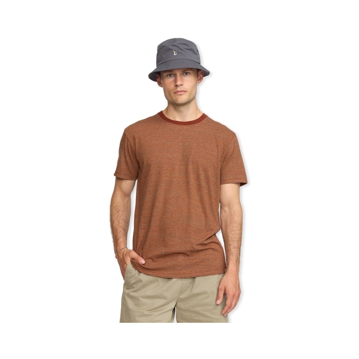 Kleidung Herren T-Shirts & Poloshirts Rvlt Revolution Regular T-Shirt 1397 - Brown Braun