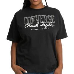 Kleidung Damen T-Shirts & Poloshirts Converse 10025895-A02 Schwarz
