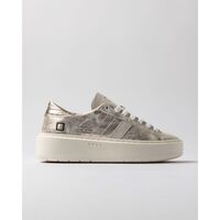 Schuhe Damen Sneaker Date W421-HP-ST-PL HILL LOW PLATFORM STARDUST-PLATINUM Grau