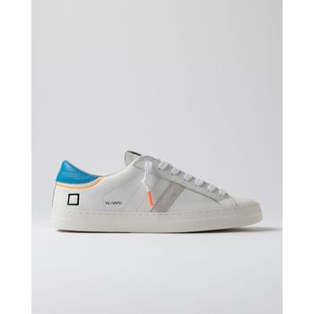Schuhe Herren Sneaker Date M421-HL-VC-WE HILL LOW VINTAGE CALF-WHITE/BLUETTE Weiss