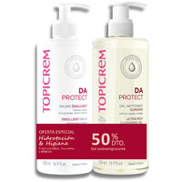 Beauty pflegende Körperlotion Topicrem Da Protect Emolient Balm 500 Ml + Reinigungsgel 500 Ml Packung 