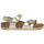 Schuhe Damen Sandalen / Sandaletten BIRKENSTOCK RIO HL KIDS METALLIC GOLD CALZ S Beige