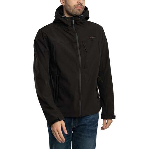 Kleidung Herren Trainingsjacken Superdry Softshell-Trekkerjacke mit Kapuze Schwarz